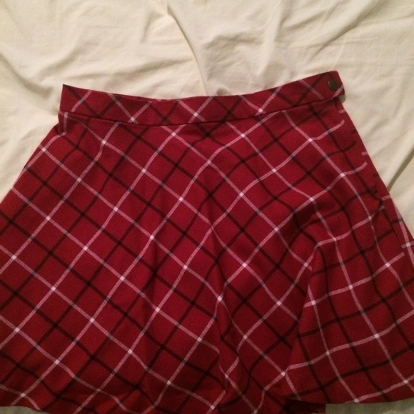 Red Plaid Circle Skirt