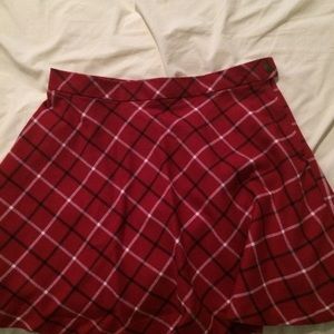 Red Plaid Circle Skirt