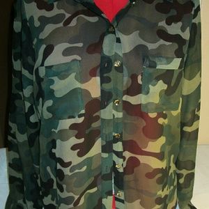 Sheer Camo blouse