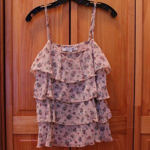 Cream Floral Tank