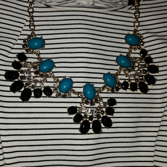 Turquoise /Black bubble necklace