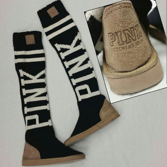 !!SOLD!!  PINK Mukluk Sweater Boots - Picture 1 of 1