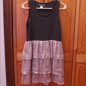 Gray and Ivory Dress