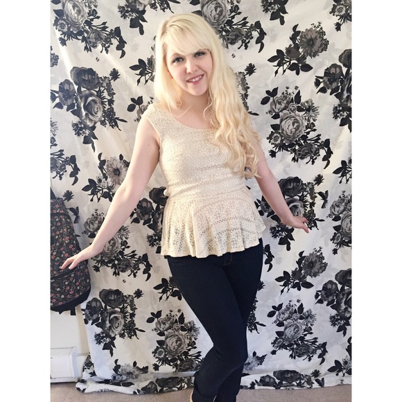 Lace Peplum Top