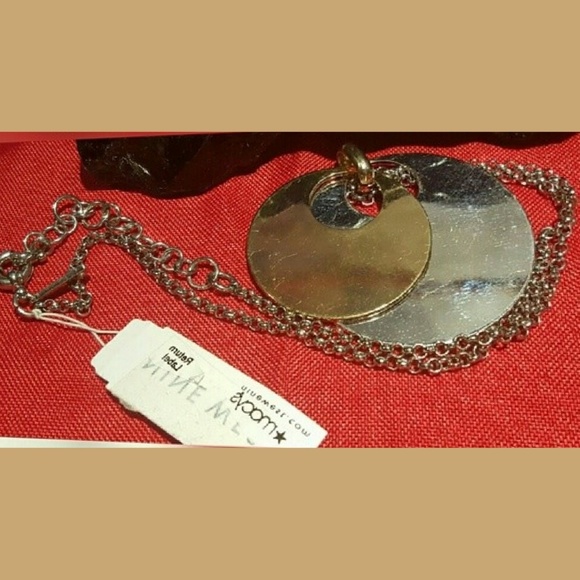 Nine West Jewelry - NINE WEST SILVERTONE & GOLDTONE PENDANT NECKLACE