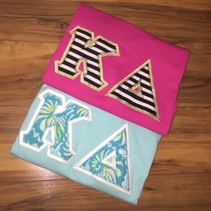 Two Kappa Delta Letter Shirts