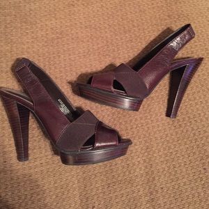 Size 6.5 brown heels