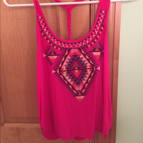 Pink Aztec tank top