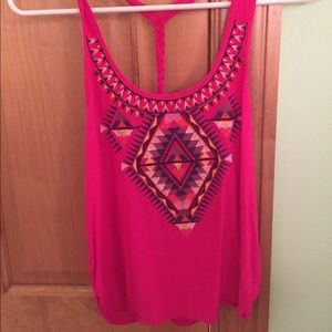 Pink Aztec tank top
