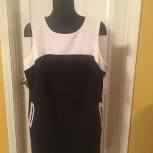NWT Liz Claiborne black/white dress