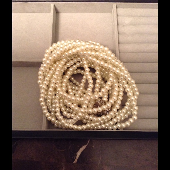 Faux Pearl Necklace/Earring Set