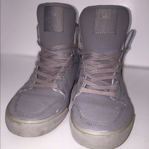 Gray Supra high top sneaker shoes