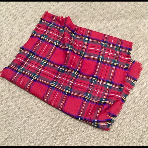 Marina Red Tartan Scarf