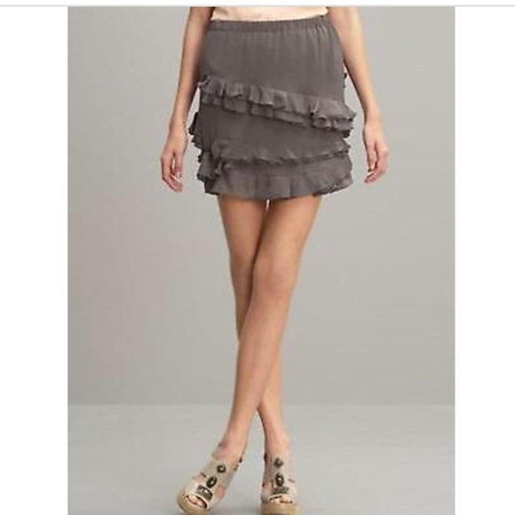 Banana republic skirt army green Ruffles- 8