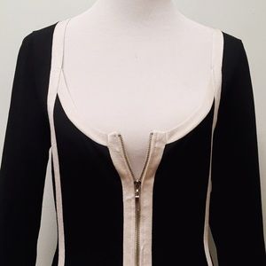 Black/Cream Vintage 'Boston Proper' Blouse