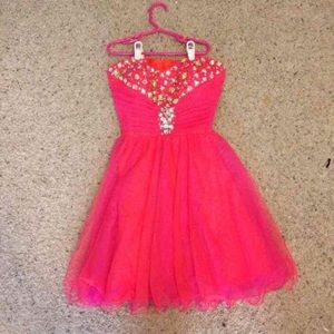 Cute Hott pink homecoming dress