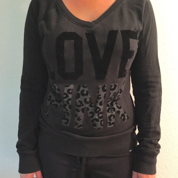 PINK black long sleeve sweater