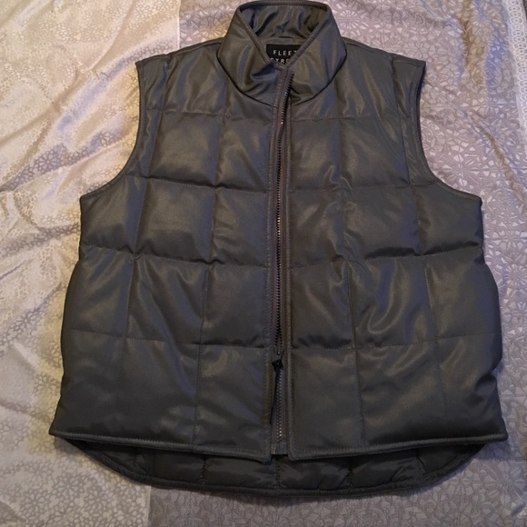 Gray quilted vest