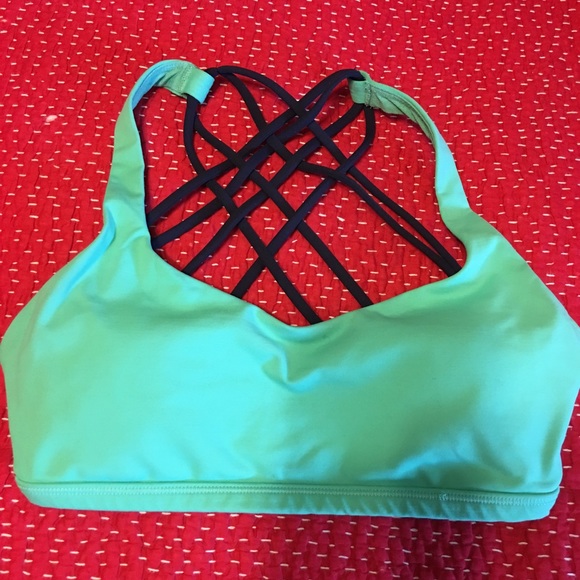 Lululemon Free To Be Bra. Turquoise & Navy. Size 4