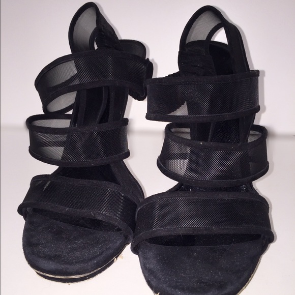 Gucci mesh high heel black stiletto