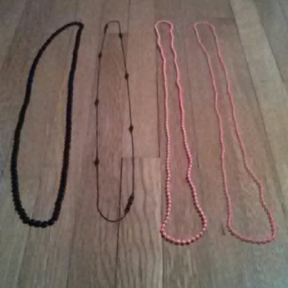 Sold Lot of 4 long necklaces