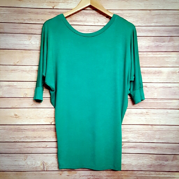 ʟᴇ sʜᴏᴘ | teal dolman tunic - Picture 2 of 2