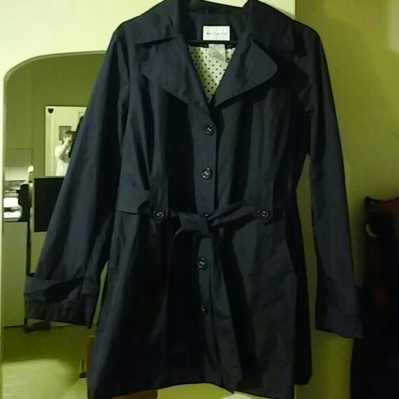 Women's peacoat style rain coat