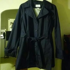 Women's peacoat style rain coat