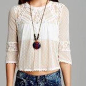 Free People Beautiful Victorian Lace top!