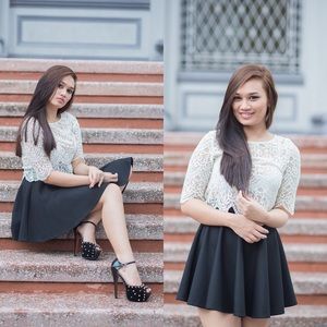 Black classic skater skirt