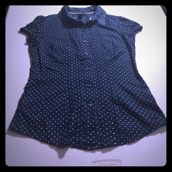 Tommy hifiger button up collar blouse