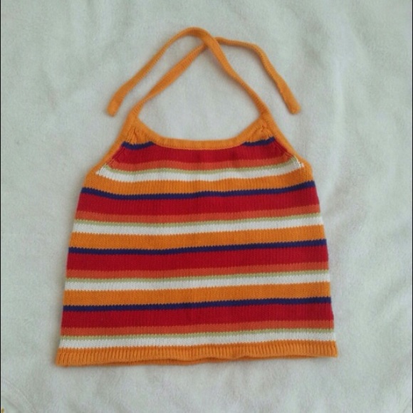 vintage striped halter top