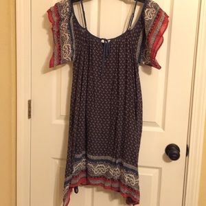 Free People Off Shoulder Boho Vintage Dress