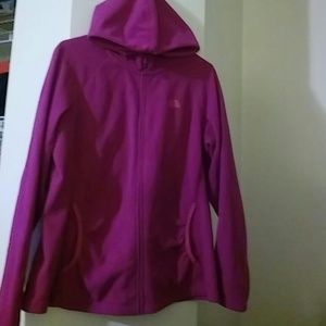 Hot pink The North Face fleece hoodie