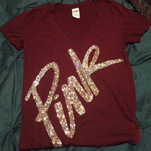 Victoria's Secret "Pink" sequined tee