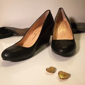 New Black Jessica Simpson Wedge Heels