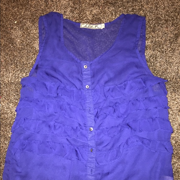 Blue button down - Picture 3 of 3