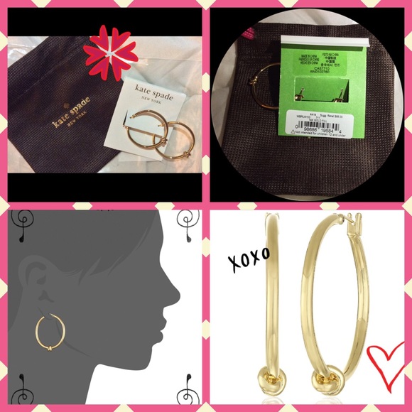 Kate Spade 12K Gold filled sailors knot earrings♠️