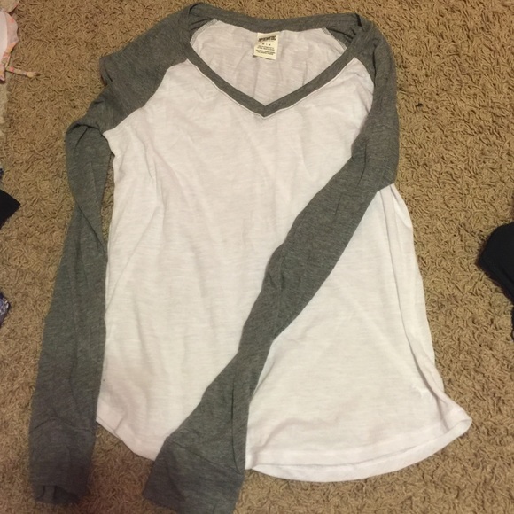 Victoria secret vneck baseball tee