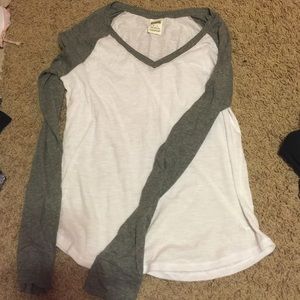 Victoria secret vneck baseball tee