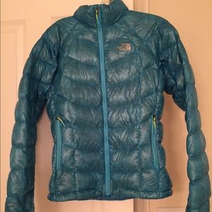 North face summit series puffer blue