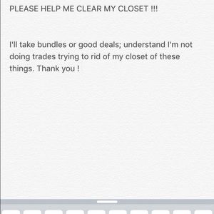 HELP ME CLEAR MY CLOSET