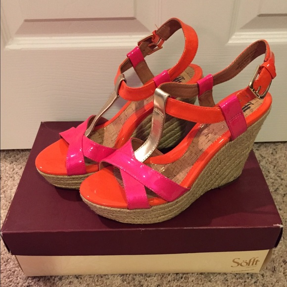 Hot Pink and Orange Wedges!