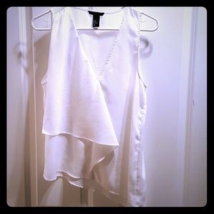White flowy dressy tank top