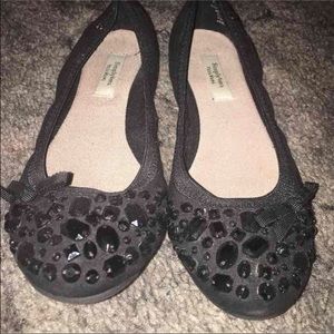 Black Vera Wang Bling Flats
