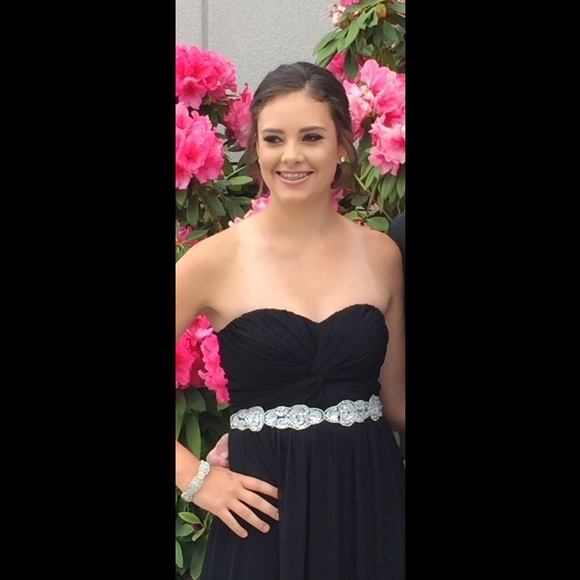 Black long prom dress