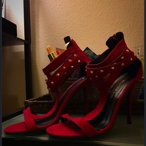 Red Suede Heels