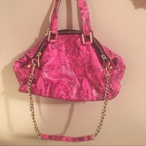 Juicy Couture Snake print leather satchel