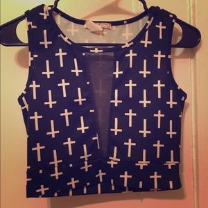 Crosses Crop Top