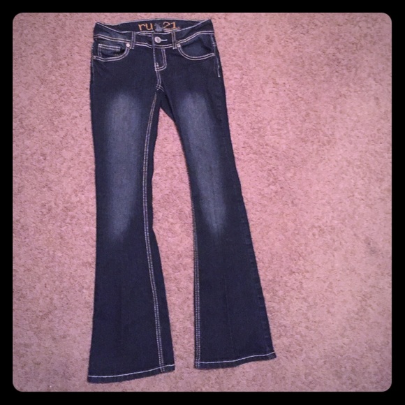 Dark denim jeans